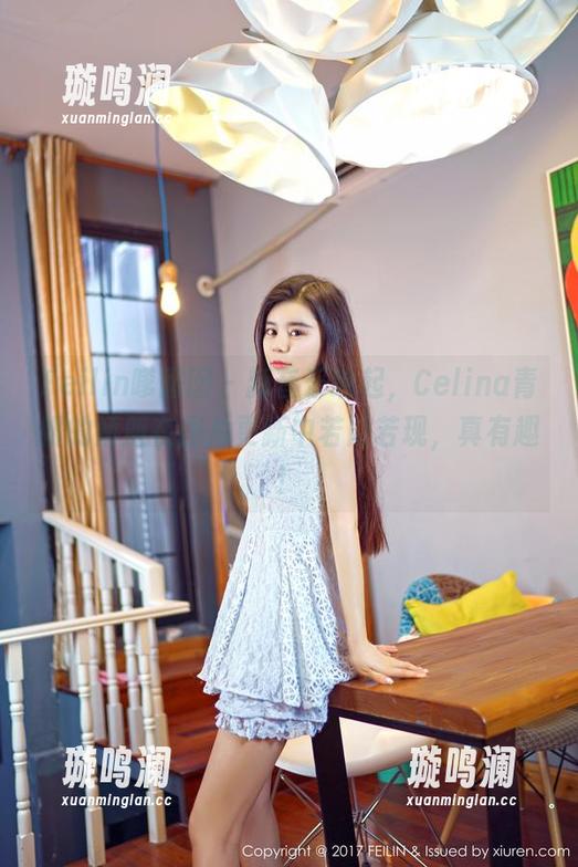 Feilin嗲囡囡 - 新音乐响起，Celina青妍的娇躯在图片更新中若隐若现，真有趣！